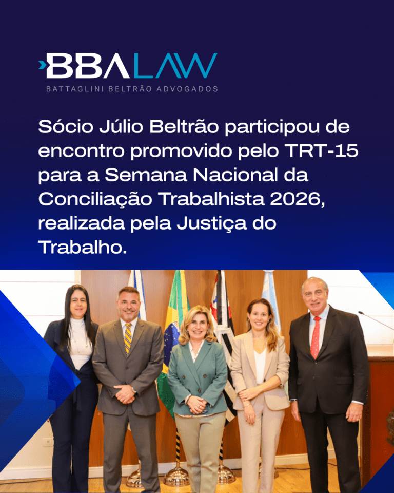 Sócio Júlio Beltrão participou de encontro promovido pelo TRT-15 para a Semana Nacional da Conciliação Trabalhista 2026, realizada pela Justiça do Trabalho.