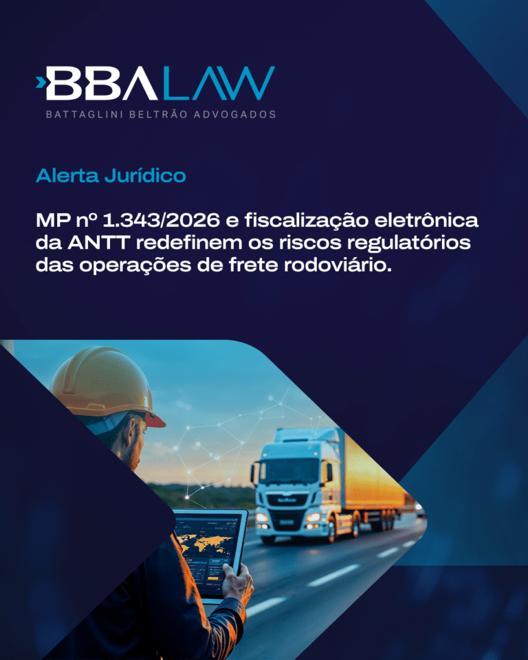 Alerta Jurídico – MP nº 1.343/2026 e fiscalização eletrônica da ANTT redefinem os riscos regulatórios das operações de frete rodoviário.