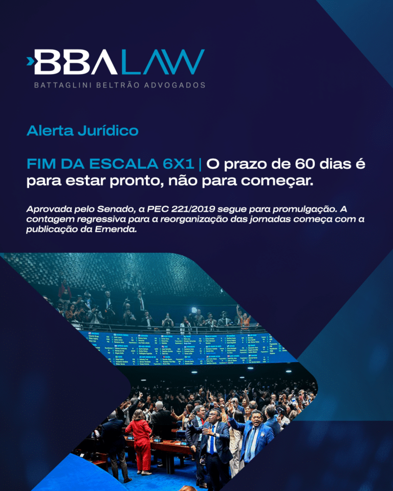 Alerta Jurídico | FIM DA ESCALA 6X1 | O prazo de 60 dias é para estar pronto, não para começar.
